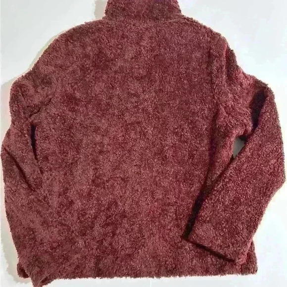 Pendleton Women's Sherpa Fleece, Lined Wool Jacket Full Zip Cabernet Red - Picture 8 of 8